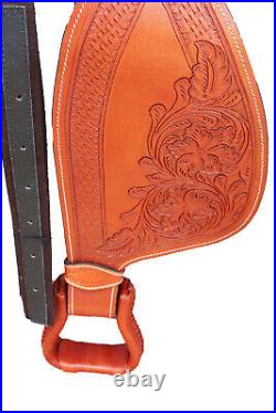 Thsl Western Roper Saddle Pkg Tooled/carved 15 Mahogany Lacing (1037)
