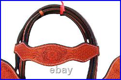 Thsl Western Roper Saddle Pkg Tooled/carved 15 Mahogany Lacing (1037)