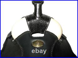 Thsl Western Roper Saddle Set Hand Tooled- Black Raw Hide Pommel 15 (1020)