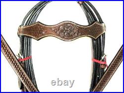 Thsl Western Roping Saddle Set Hand Carved Rh Lacing Oil Brown 18 (1045ob)