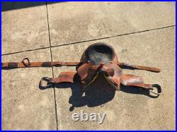 Tough 1 Hawley Barrel Saddle-Black and Brown/tan color