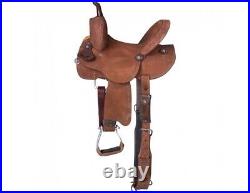 Tough 1 Western Saddle Branson Youth Barrel 10 Roughout RK2970