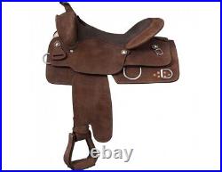 Tough 1 Western Saddle Reno Youth Barrel Leather Roughout RK29
