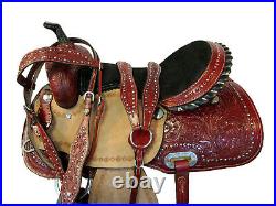 Trail Comfy Saddle 15 16 Western Horse Pleasure Floral Tooled Leather Package
