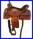 Trail_Saddle_Western_Horse_Pleasure_Brown_Leather_Tooled_TACK_Set_01_usc