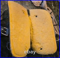 Training Saddle 10 Inch Black Tooled Leather Work Design Mexico Beautiful Vtg