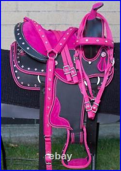 USED 10 12 13 in WESTERN PLEASURE YOUTH KIDS PONY OR HORSE SADDLE TACK SET