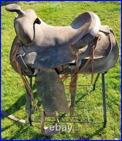 Unbranded Rough Out Western Saddle 15 in. Seat