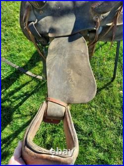 Unbranded Rough Out Western Saddle 15 in. Seat
