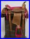 Used_10_Pink_Brown_Western_Horse_Leather_Pony_Kids_Saddle_01_ysw
