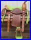 Used_10_Pony_Lime_Green_Western_Kids_Mini_Horse_Brown_Saddle_01_djzp