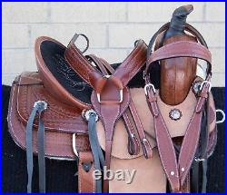 Used 13 Youth Kids Western Quarter Horse Leather Roping Ranch Trail Saddle