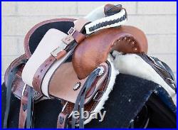 Used 13 Youth Kids Western Quarter Horse Leather Roping Ranch Trail Saddle