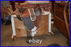Used 15 Seat Big Horn brown nylon/leather Western Saddle 102 US made VGC