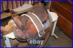 Used 15 Seat Big Horn brown nylon/leather Western Saddle 102 US made VGC