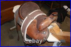 Used 15 Seat Big Horn brown nylon/leather Western Saddle 102 US made VGC