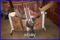 Used 15 Seat Big Horn brown nylon/leather Western Saddle 102 US made VGC