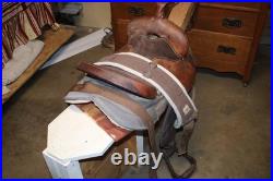 Used 15 Seat Big Horn brown nylon/leather Western Saddle 102 US made VGC