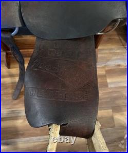 Used 15 Trophy Roping Saddle Stamped Roy Deen Team Roping Heeler