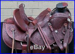 Used 16 Wade Tree Leather Horse Saddle A Fork Western Roping Roper Ranch Tack