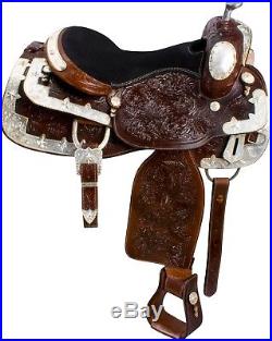 Used 16 Western Leather Silver Saddle Parade Show Pleasure Horse Tack Set