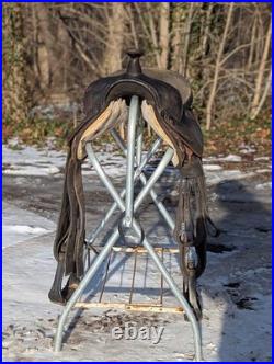 Used 17 Big Horn Synthetic Western Trail Saddle #105