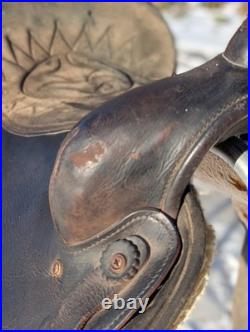 Used 17 Big Horn Synthetic Western Trail Saddle #105