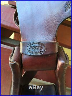 Used 17 Johnny Ruff Custom Ranch Roping Western Horse Saddle USA