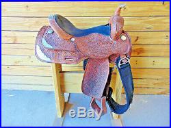 Used 17 Light Oil Circle Y Western Equitation Silver Show Horse Saddle