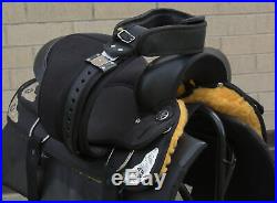 Used 17 Western Pleasure Trail Silver Show Texas Star Horse Saddle Synthetic
