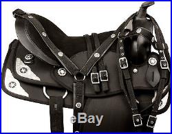Used Arabian Black Western Pleasure Trail Horse Show Saddle Tack Set 16 17 18