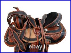 Used Arabian Horse Western Saddle 18 17 16 15 Pleasure Trail Tooled Leather Tack