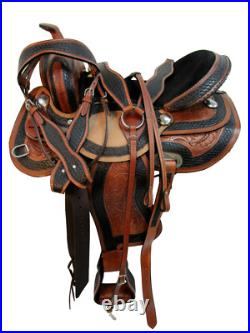 Used Arabian Horse Western Saddle 18 17 16 15 Pleasure Trail Tooled Leather Tack