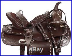 Used Gaited 16 17 18 Western Pleasure Trail Horse Leather Saddle Tack Set