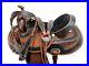 Used_Leather_Western_Tooled_Painted_Horse_Saddle_Reins_Tack_Trail_Barrel_Racer_01_vt