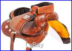 Used Mule Western Pleasure Trail Horse Leather Saddle Tack Set 14