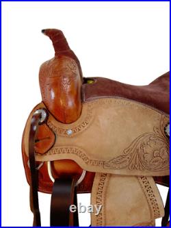 Used Rodeo Saddle 15 16 17 18 Pleasure Horse Roping Roper Ranch Tooled Leather