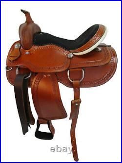 Used Trail Saddle 15 16 17 18 Pleasure Western Horse Tooled Leather Tack Set