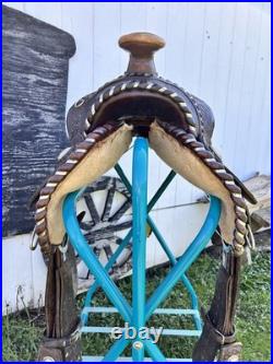 Used Vintage J Bar J Silver Concho Saddlery Western Horse Tack Show