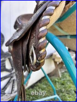 Used Vintage J Bar J Silver Concho Saddlery Western Horse Tack Show