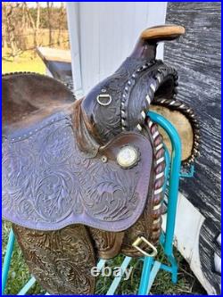 Used Vintage J Bar J Silver Concho Saddlery Western Horse Tack Show
