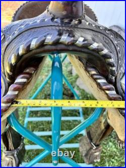 Used Vintage J Bar J Silver Concho Saddlery Western Horse Tack Show