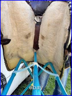Used Vintage J Bar J Silver Concho Saddlery Western Horse Tack Show