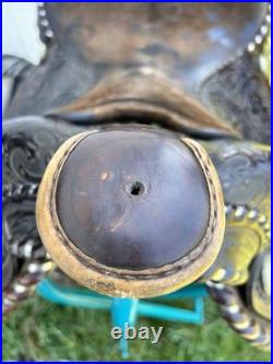 Used Vintage J Bar J Silver Concho Saddlery Western Horse Tack Show