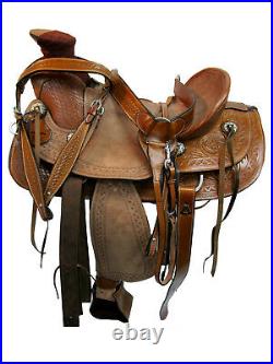Used Wade Saddle Western Roping Ranch Cutting Horse Pleasure 16 17 18 Tack Set