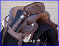 Used Western Barrel Pleasure Trail Synthetic Horse Saddle Tack 15