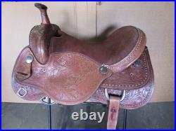 Used Western Leather Saddle Full Qh Barrel Trail Pleasure 16 Wood Tree