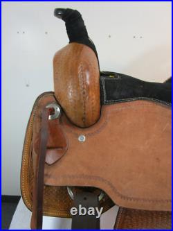 Used Western Saddle 16 17 Pleasure Horse Tooled Leather Roping Eanch Tack Set