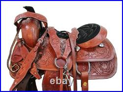 Used Western Saddle Roping Ranch Leather Horse Pleasure Trail Tack 15 16 17 18