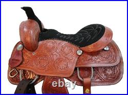 Used Western Saddle Roping Ranch Leather Horse Pleasure Trail Tack 15 16 17 18